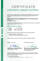 Corporate Carbon Footprint Certificate