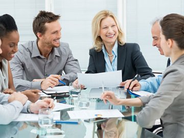 diverse executives in a meeting